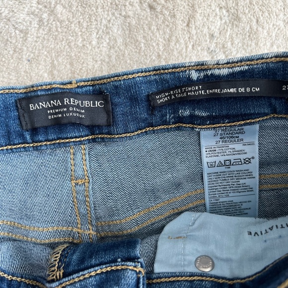 Banana Republic high rise 3” denim shorts sz 27 - Picture 3 of 4